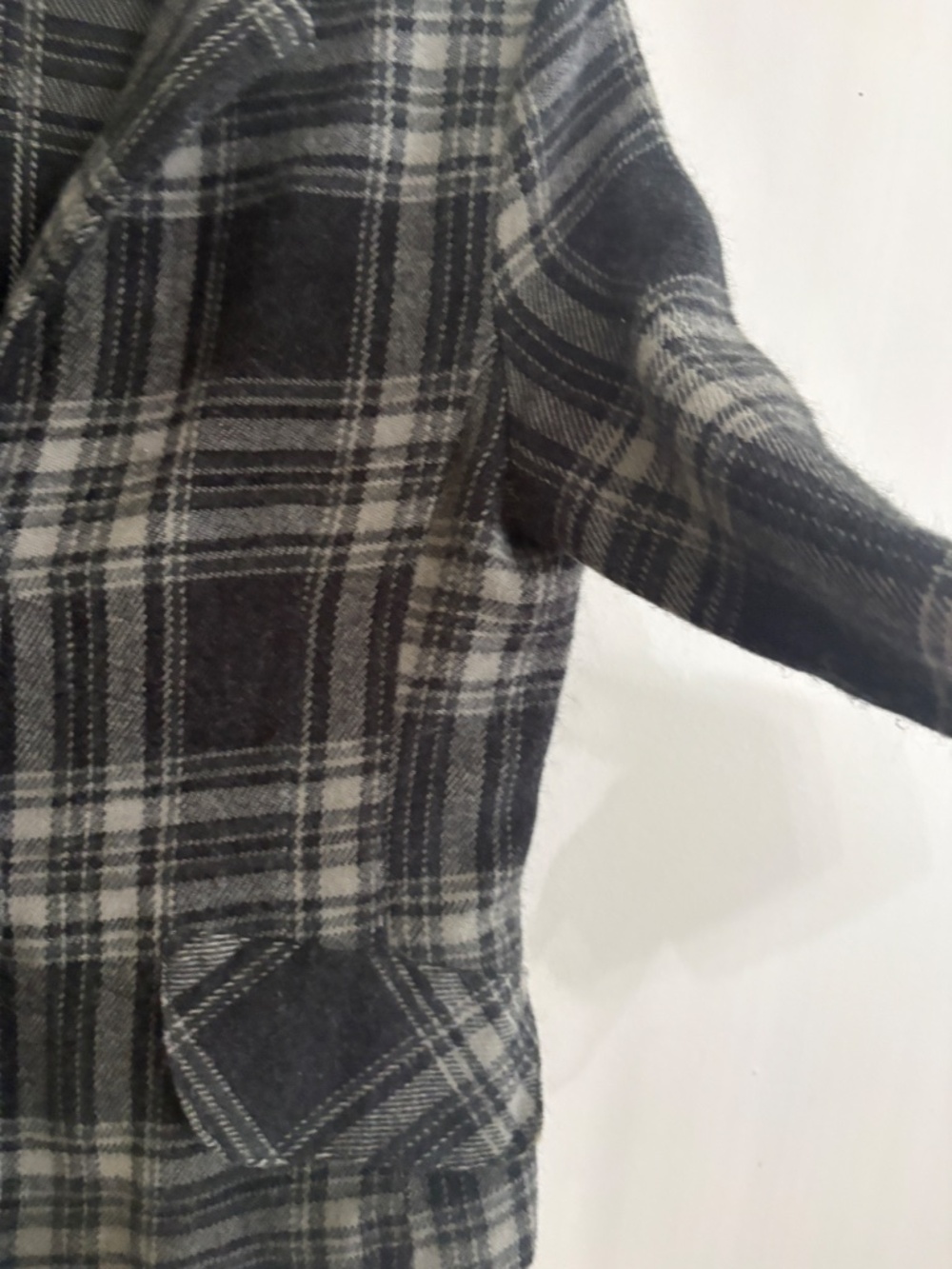 Vintage 1990s STEPS Flannel feel Blazer - Lightweight - Made in USA - Size M - Picture 10 of 14